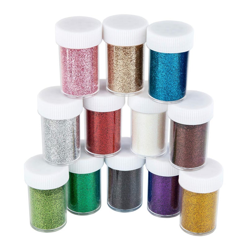 TORC Ultra Fine Glitter Set - 12 Vibrant Colors for Resin Crafts, Nail Art, Slime & Tumbler Decorations | Non-Toxic Body, Face, Hair Glitter | Christmas & Epoxy Projects (Bulk Supplies) - Image 4